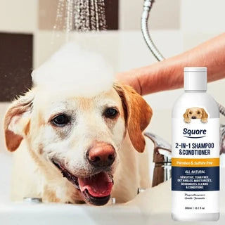 2-in-1 pet shampoo and grooming product, deodorizing and fragrant pet shampoo