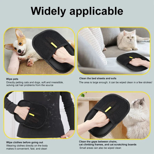 Pet Hair Removal Grooming Glove for Dogs & Cats – Clean Up Shedding in Minutes