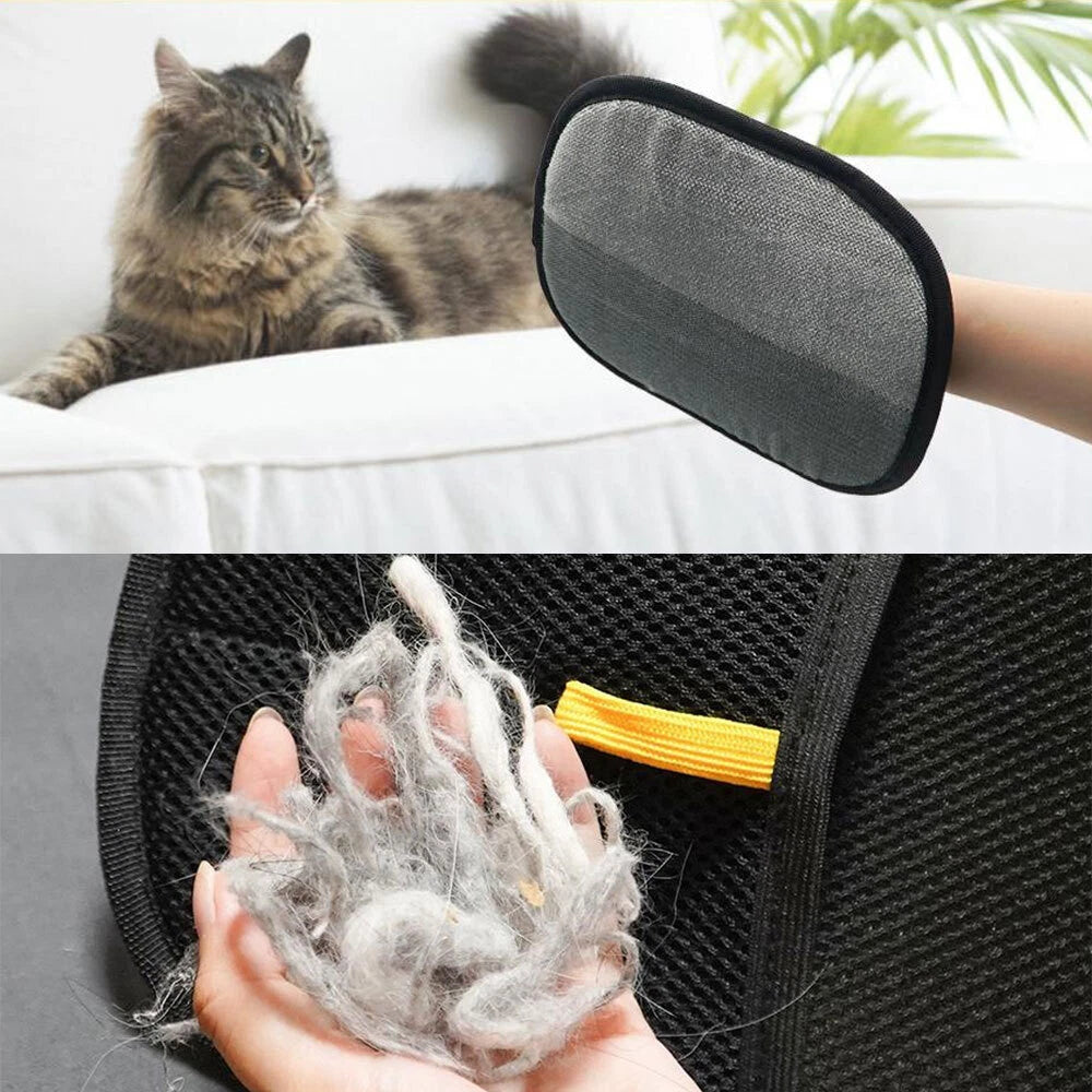Pet static hair removal gloves, brush remover, adhesive tool, cat and dog hair gloves, double-sided brush hair cleaning supplies